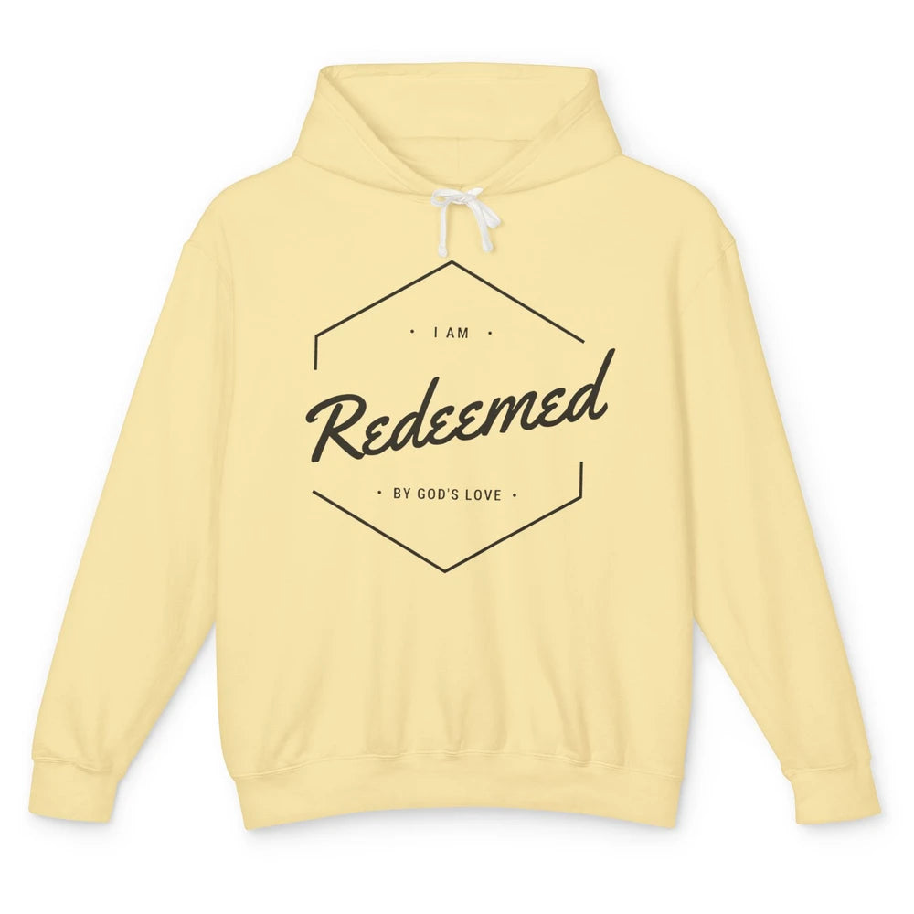 Redeemed By God's Love Butterfly Christian Religious Gift Unisex Lightweight Hoodie