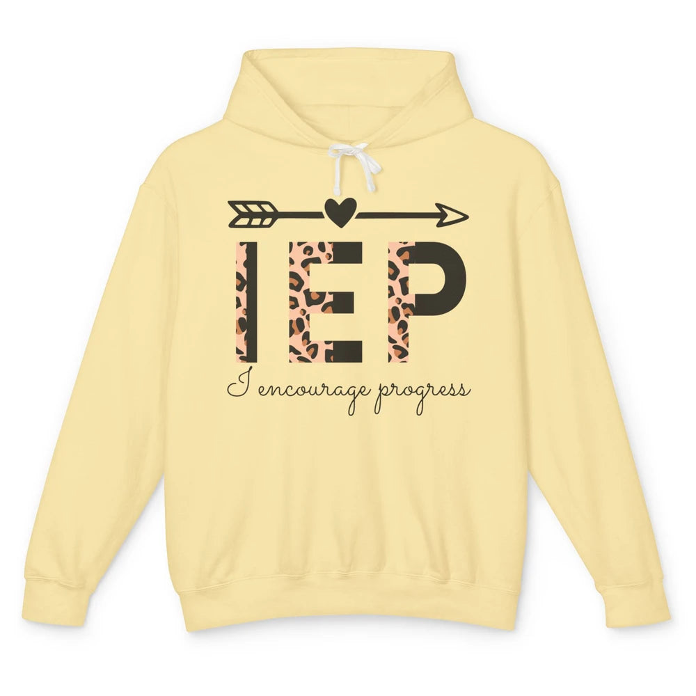 SPED Teacher I Encourage Progress IEP Squad Special Edu Gift Unisex Lightweight Hoodie