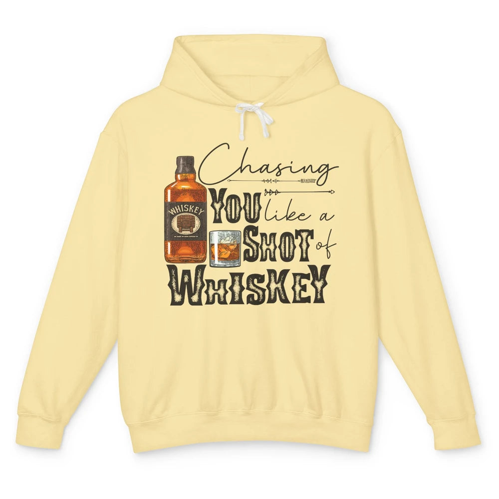 Retro Chasing You Like A Shot Of Whiskey Western Country Unisex Lightweight Hoodie