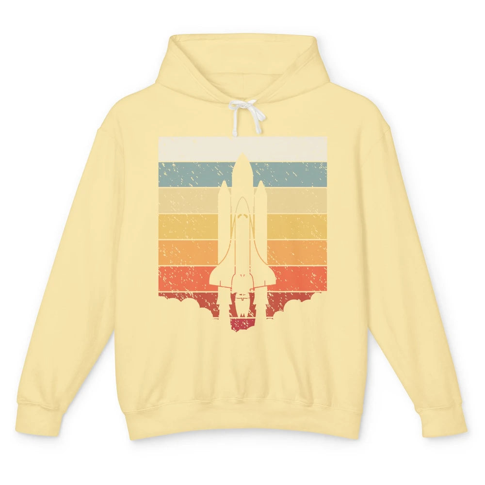 Vintage Astronaut Spaceship Spacecraft Spaceman Astrology Unisex Lightweight Hoodie