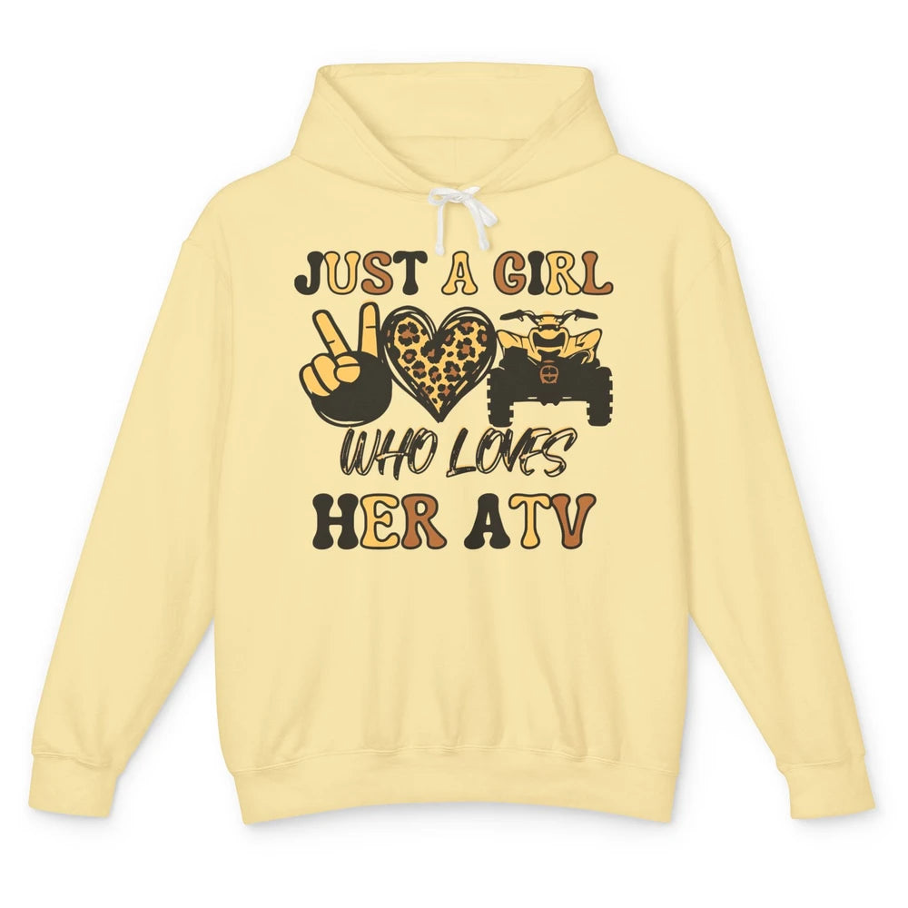 Just A Girl Who Loves Her ATV Riding Off Road SXS Life Unisex Lightweight Hoodie