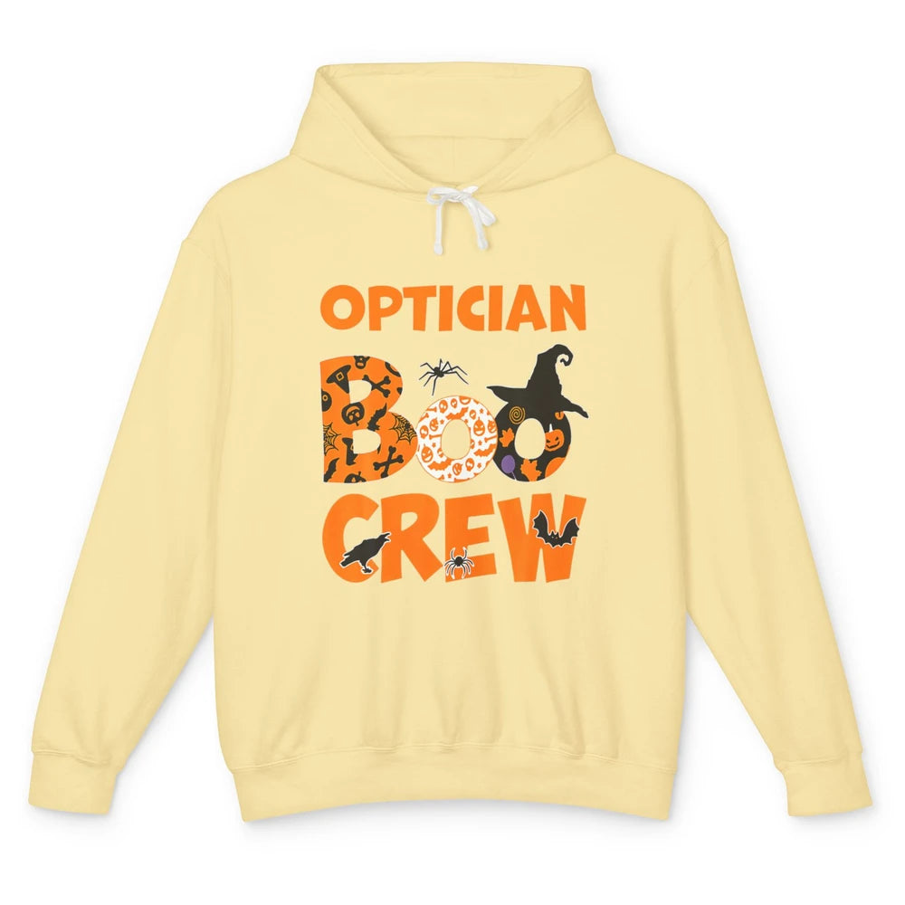 Funny Optician Boo Crew Eye Halloween Spooky Witch Optometry Unisex Lightweight Hoodie