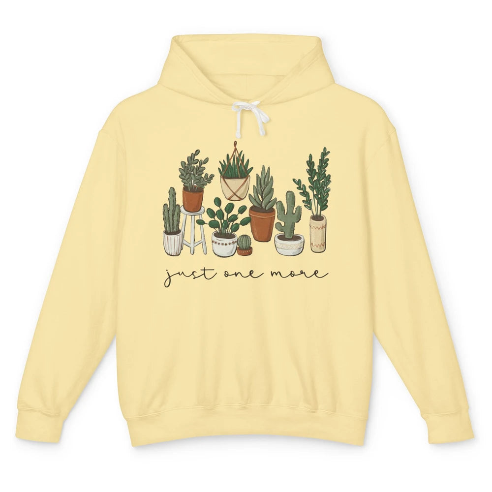 Just One More Plant Botanical Inspirational Cute Wildflower Unisex Lightweight Hoodie