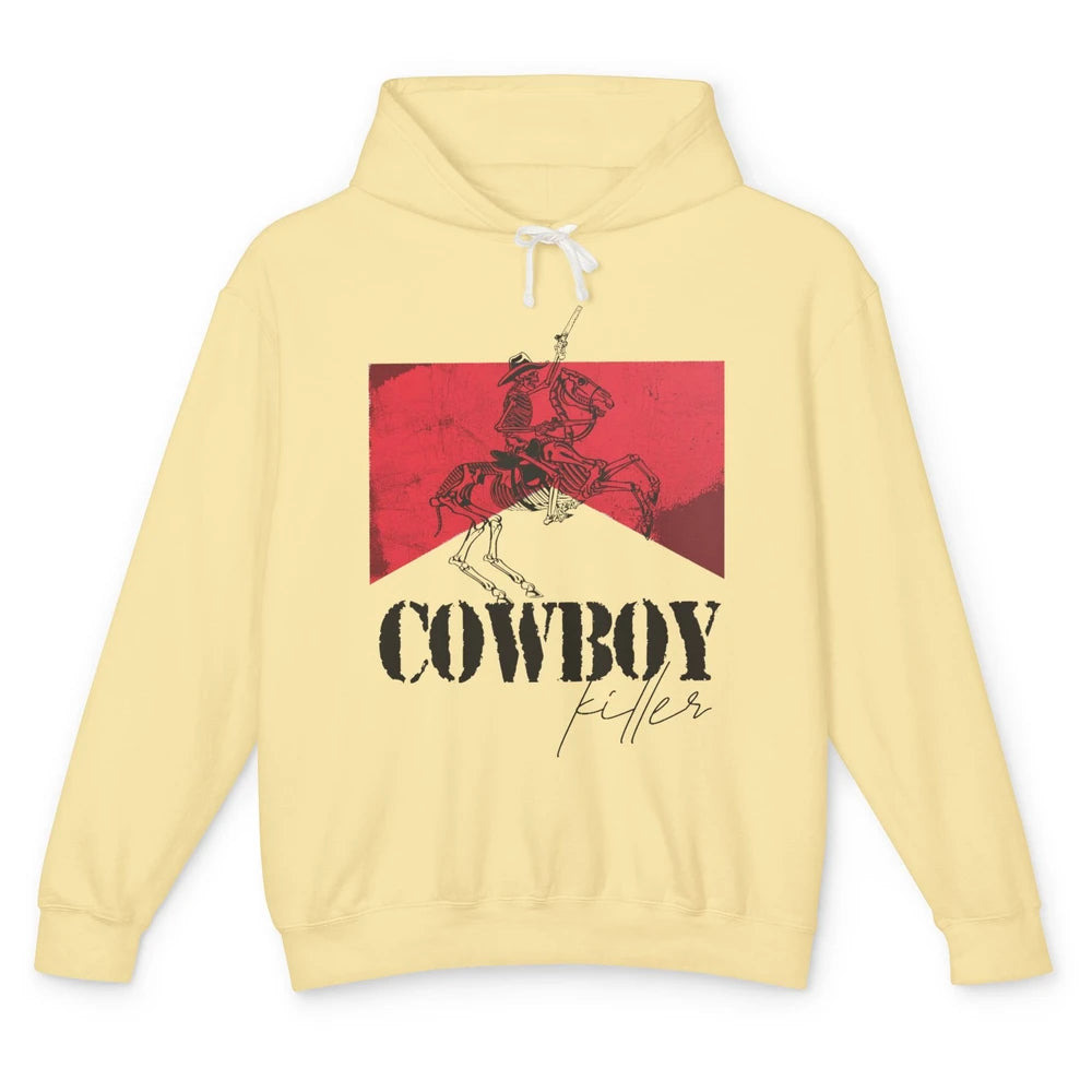 Skeleton Cowboy Killer Howdy Western Country Cowgirl Gift Unisex Lightweight Hoodie