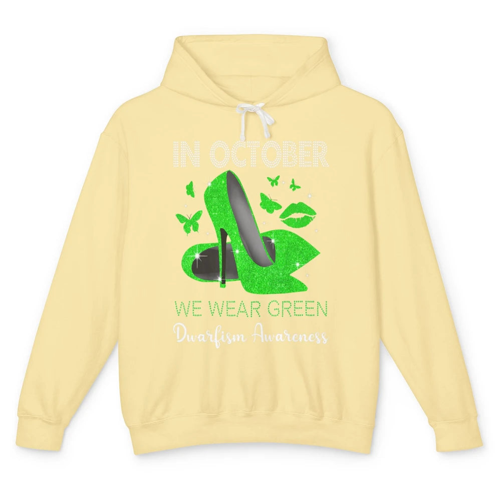 Dwarfism Warrior In October Wear Green High Heels Butterfly Unisex Lightweight Hoodie