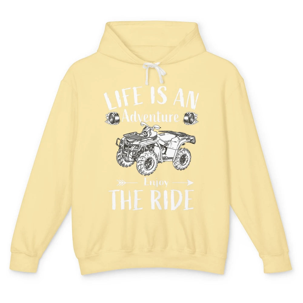 Retro Enjoy The Ride ATV Rider UTV Mud Riding SXS Offroad Unisex Lightweight Hoodie