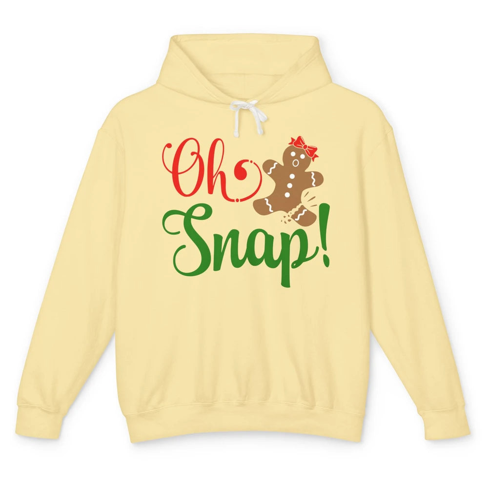 Funny Gingerbread Broken Oh Snap Western Christmas Cookies Unisex Lightweight Hoodie