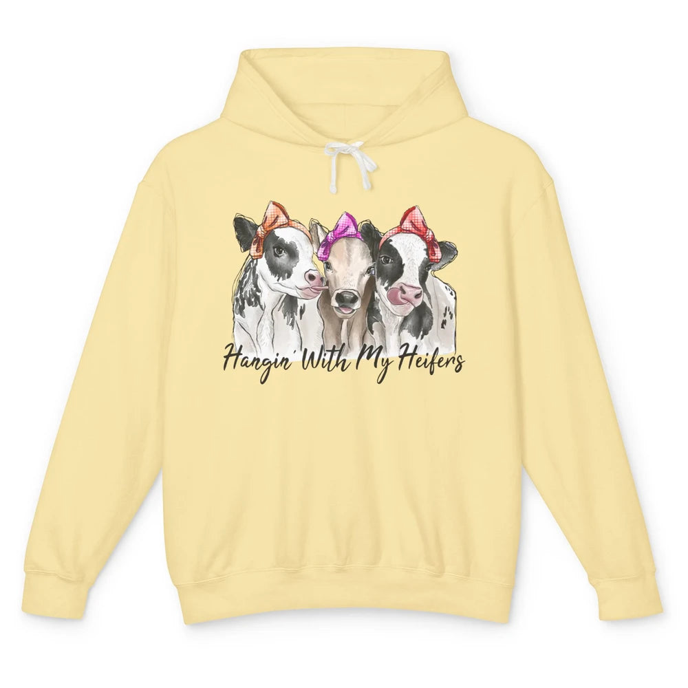 Daisy Cow Heifer Hanging With My Heifer Cow Castle Farmers Unisex Lightweight Hoodie