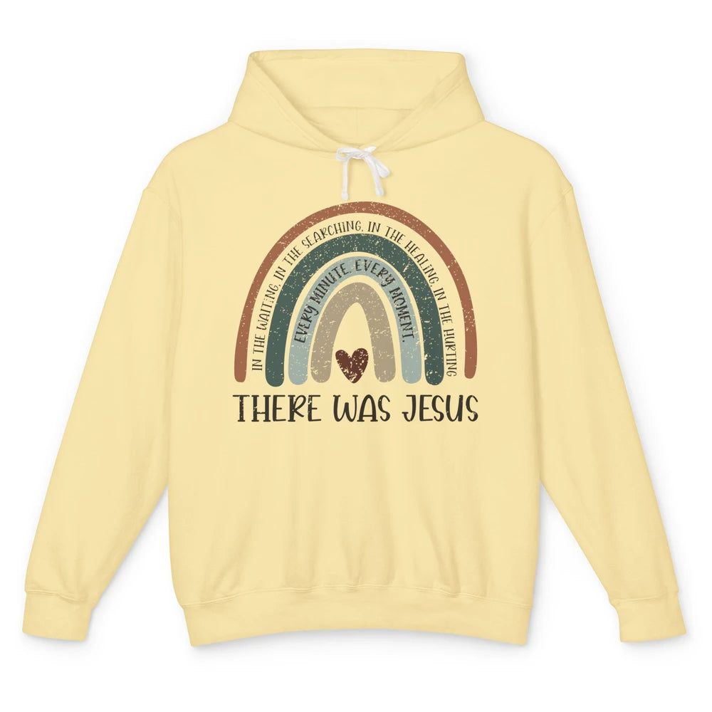 Retro Rainbow In Every Minute There Was Jesus Christian Gift Unisex Lightweight Hoodie