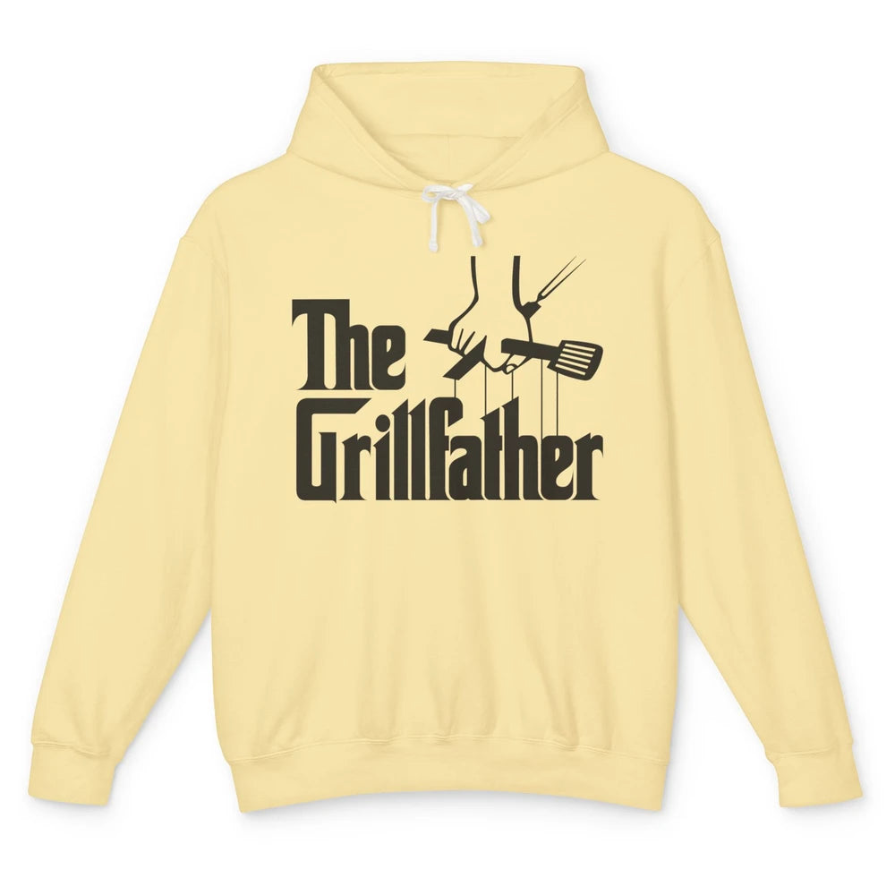 Funny BBQ The Grillfather Grilling Tools Grill And Smoker Unisex Lightweight Hoodie