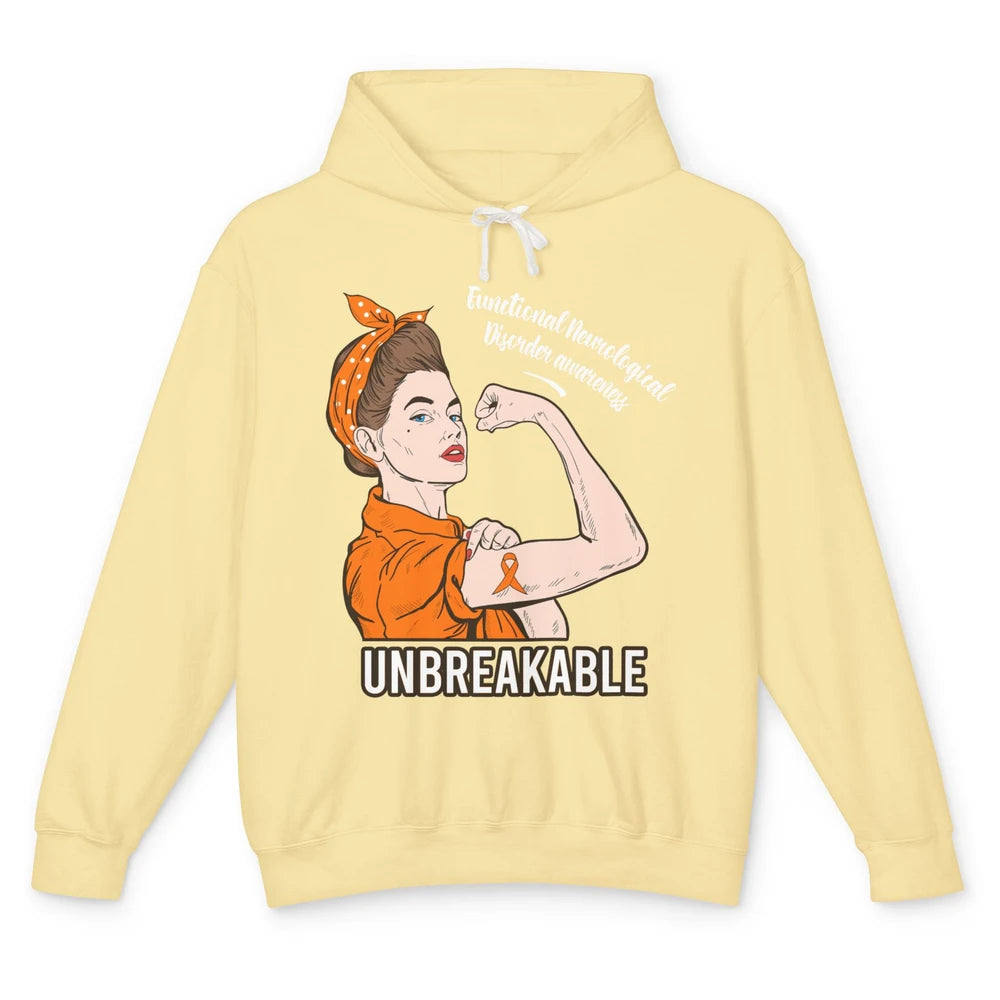 Functional Neurological Disorder Strong Woman Unbreakable Unisex Lightweight Hoodie