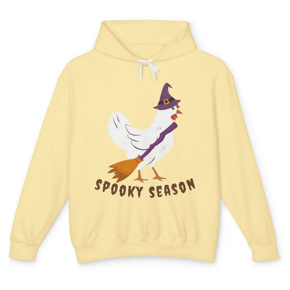 Halloween Chicken Spooky Season Trick Or Treat Farm Life Unisex Lightweight Hoodie