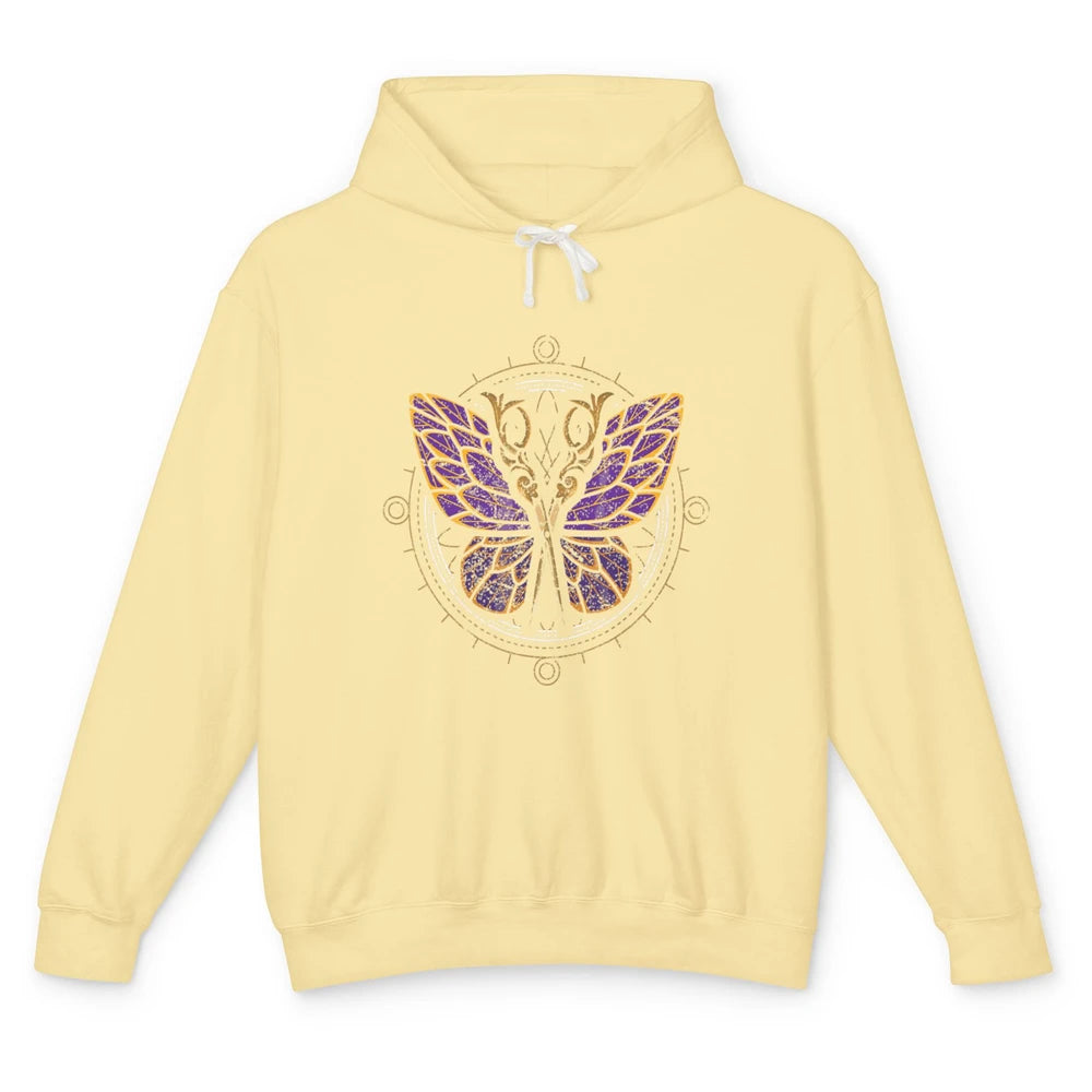 Woman Hair Butterfly Barber Hairstylist Hairdresser Retro Unisex Lightweight Hoodie