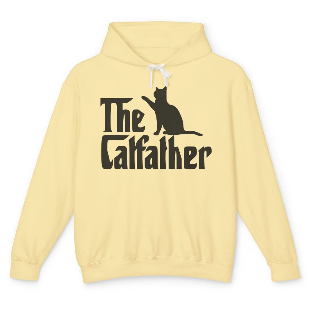 The Catfather Parody Funny Cat Lovers Cat Dad Fathers Day Unisex Lightweight Hoodie