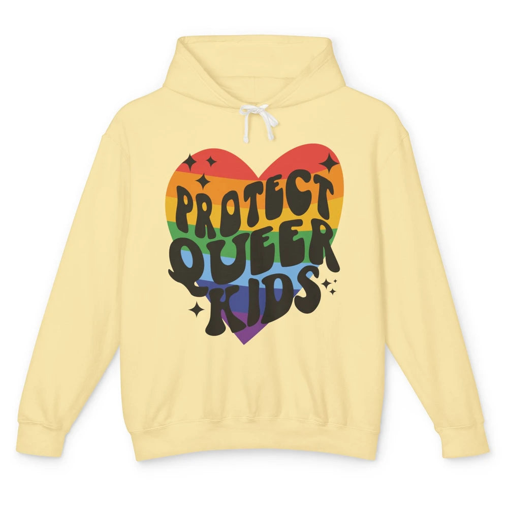 Protect Queer Kids Protect Trans Youth LGBT Gay Pride Ally Unisex Lightweight Hoodie