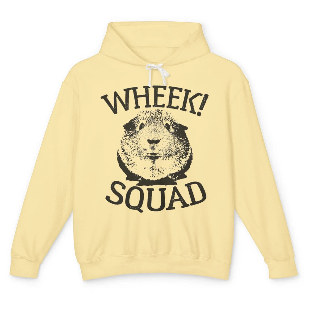 Guinea Pig Wheek Squad Funny Pet Fur Animal Hamster Owner Unisex Lightweight Hoodie