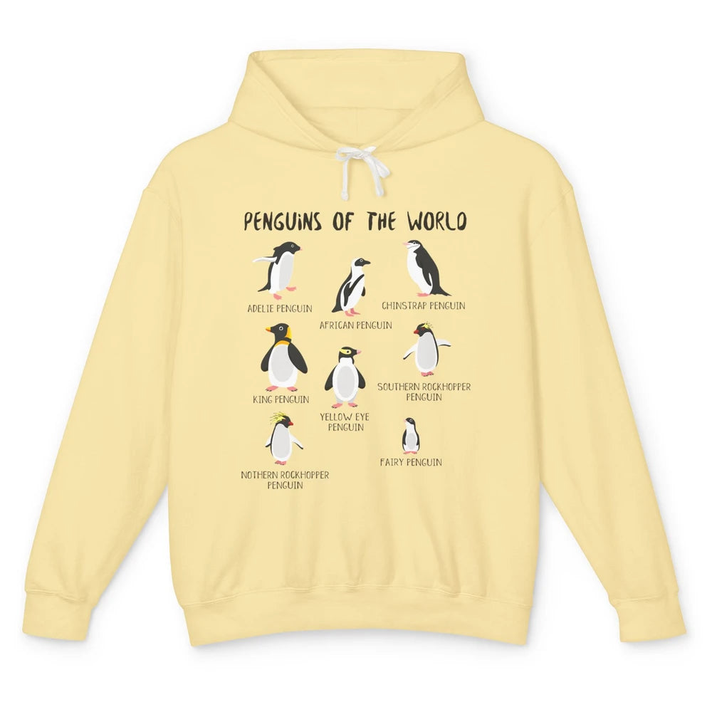 Penguins Of World With Headband Baby Penguins Wild Animal Unisex Lightweight Hoodie