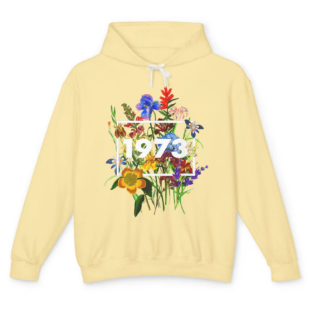 Wildflower Pro Choice 1973 Women Feminism Floral Body Rights Unisex Lightweight Hoodie