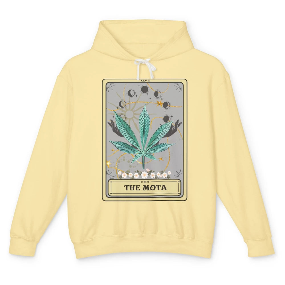 Vintage Weed The Mota Tarot Card Weed Cannabis Marijuana Unisex Lightweight Hoodie