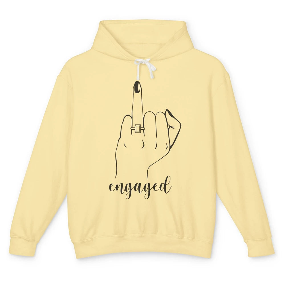 Engaged AF Bride To Be Wedding Ring Future Mrs. Bachelorette Unisex Lightweight Hoodie