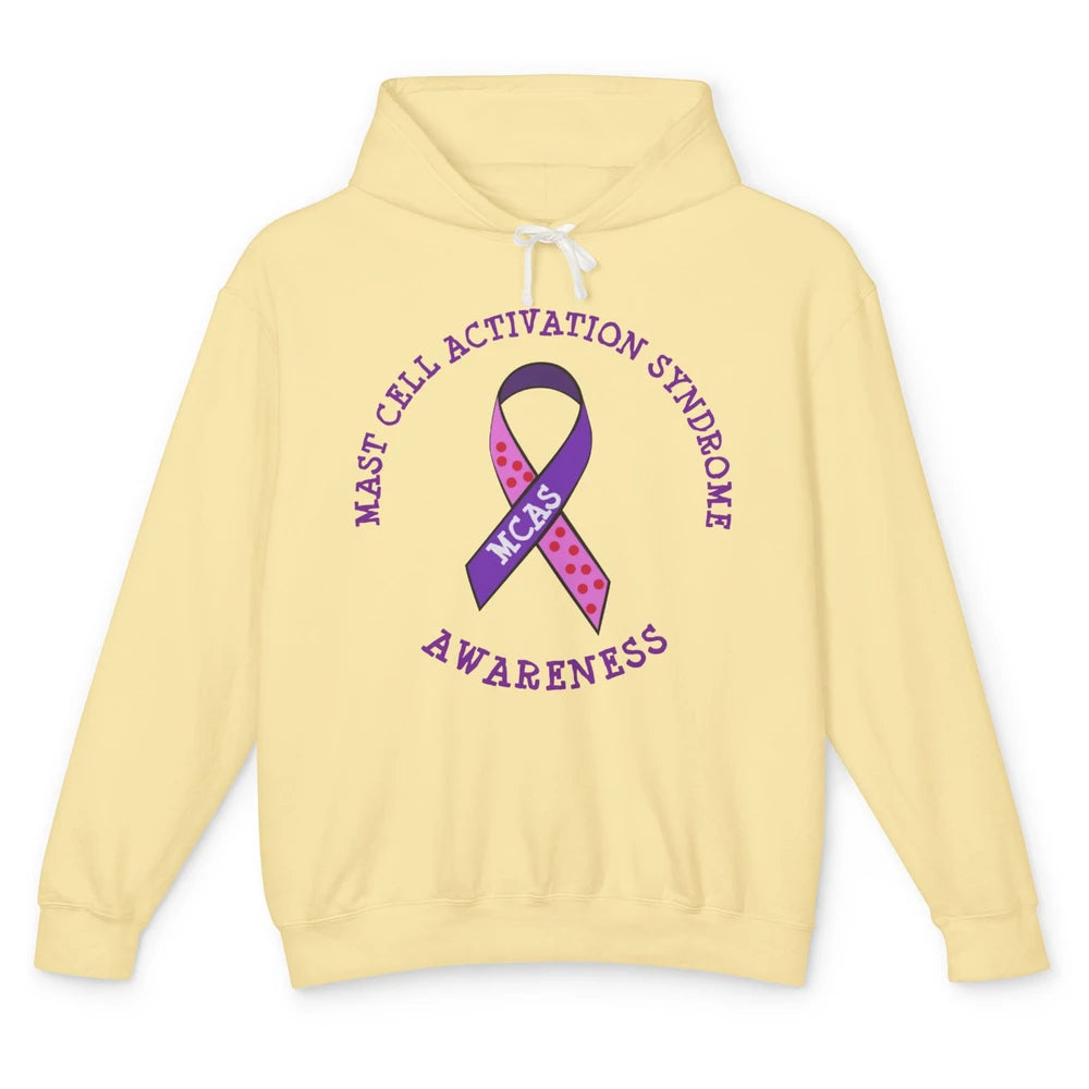 MCAS Mast Cell Activation Syndrome Awareness MCAS Ribbon Unisex Lightweight Hoodie