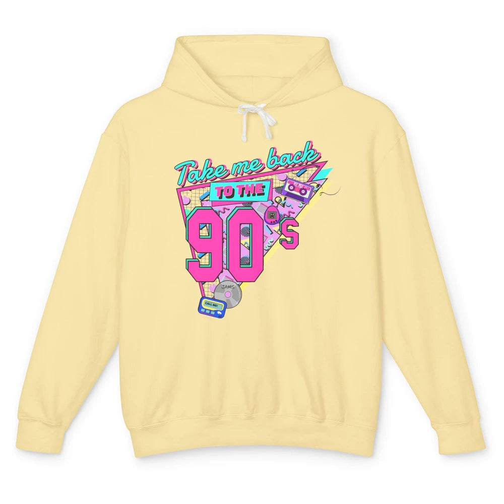 Retro 90s Take Me Back To The 1990s Cassette Made In The 90s Unisex Lightweight Hoodie