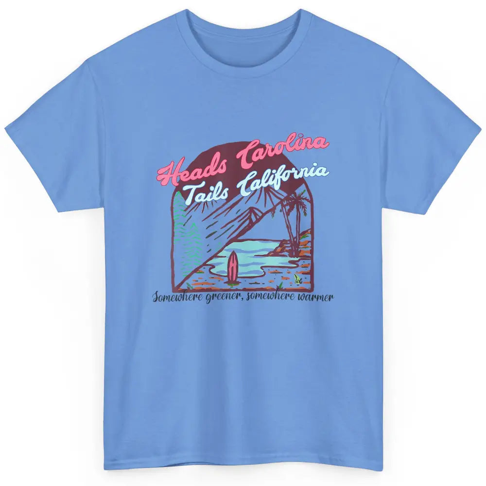 Western Heads Carolina Tails California Retro Beach Surf Classic Unisex T-Shirt