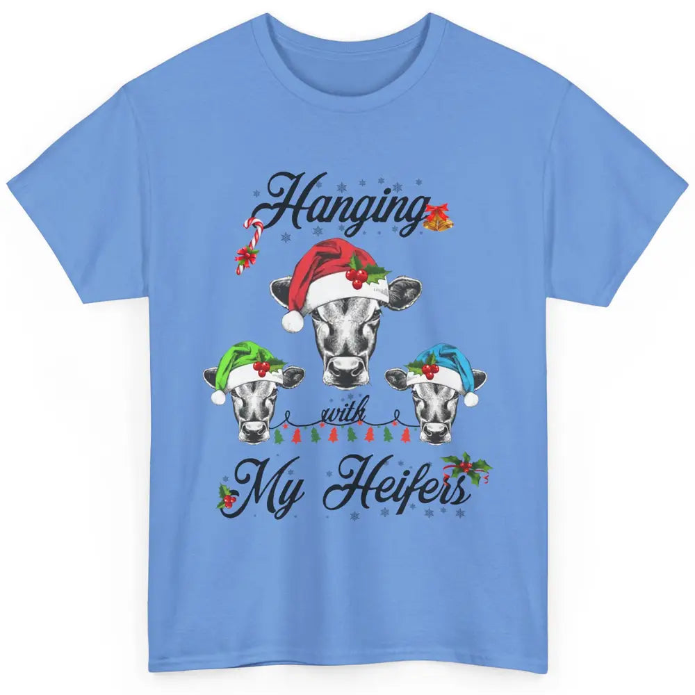 Funny Hanging With My Heifers Santa Heifer Christmas Costume Classic Unisex T-Shirt