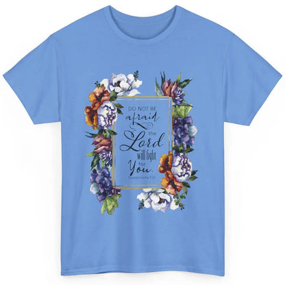 Floral Christian Faith Lord Will Fight For You Bible Verse Classic Unisex T-Shirt