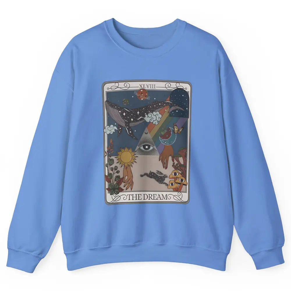 The Dream Tarot Card Witchy Hands Eye Sun Moon Halloween Unisex Crewneck Sweatshirt