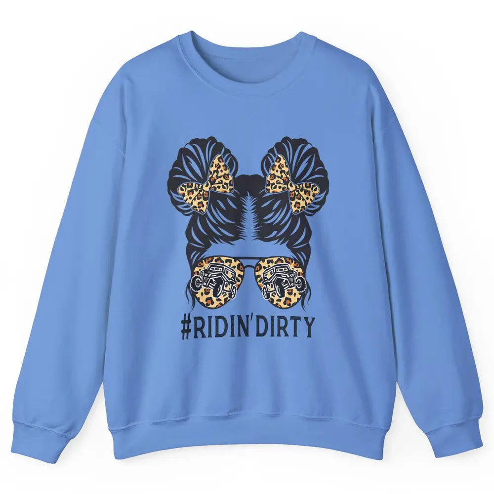 Retro UTV Riding Dirty Messy Hair Offroad Riding SXS Life Unisex Crewneck Sweatshirt