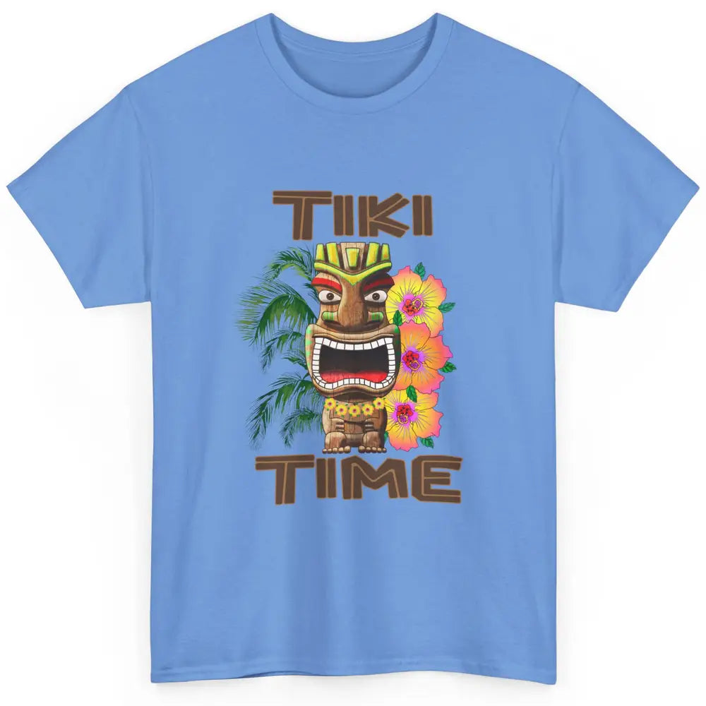 Aloha Flower Luau Tiki Time Hawaii Palm Tree Paradise Beach Classic Unisex T-Shirt