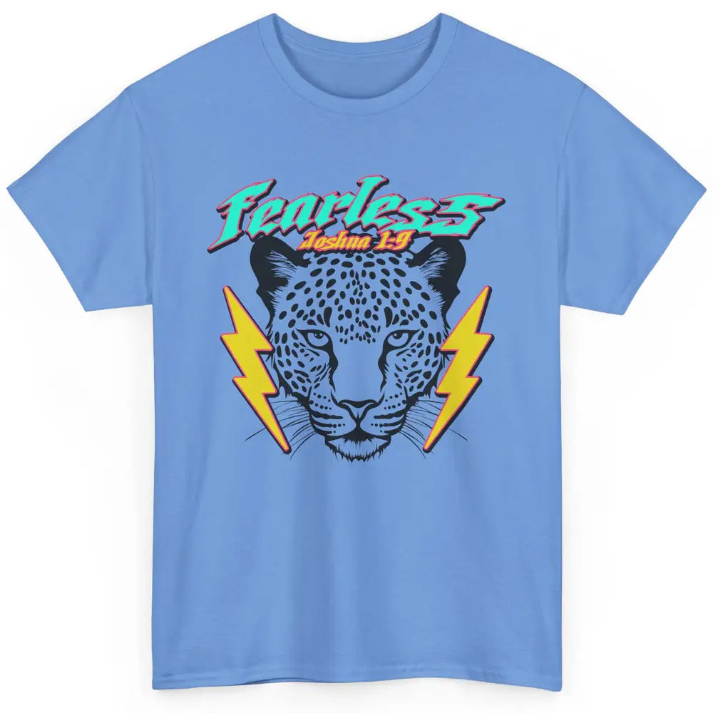 Christian Cheetah Fearless Bible Lightning Bolt Religious Classic Unisex T-Shirt