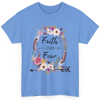 Floral Faith Over Fear Christian Religious Motivational Classic Unisex T-Shirt