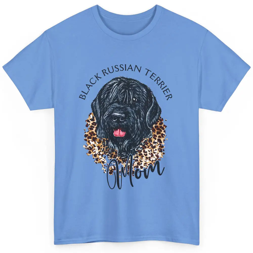 Black Russian Terrier Dog Mom Black Russian Terrier Leopard Classic Unisex T-Shirt