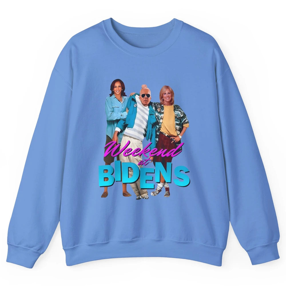 Weekend At Biden's Funny Joe Biden Anti Liberals Anti Biden Unisex Crewneck Sweatshirt