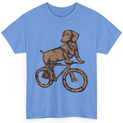 Dachshund On A Bike Funny Dachshund Bicycle Lovers Gift Classic Unisex T-Shirt