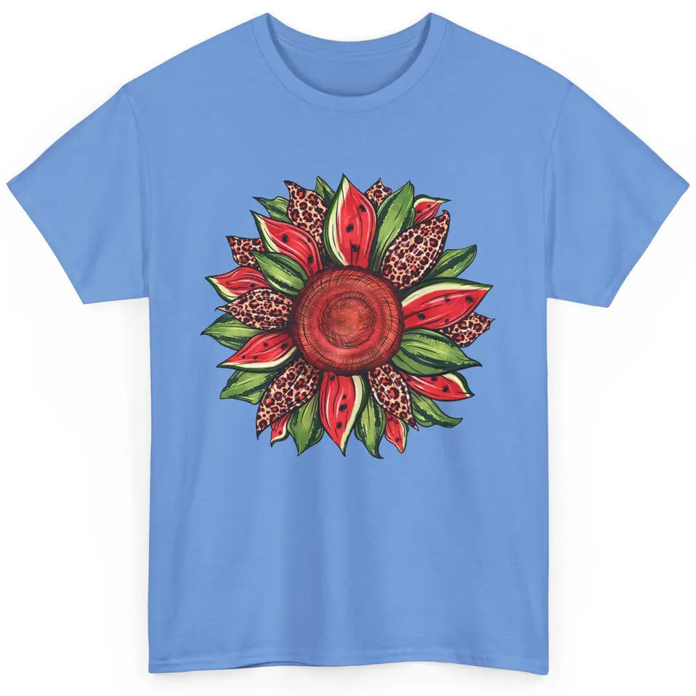 Watermelon Leopard Sunflower Summer Peace Love Watermelon Classic Unisex T-Shirt