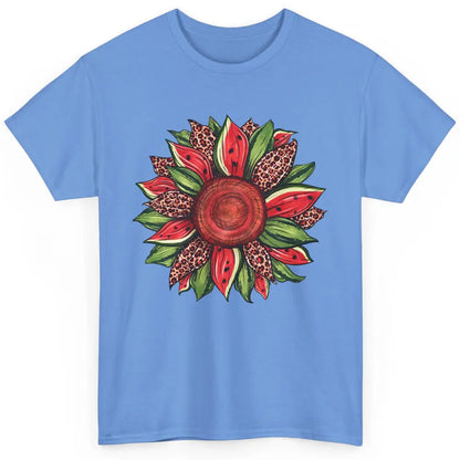 Watermelon Leopard Sunflower Summer Peace Love Watermelon Classic Unisex T-Shirt