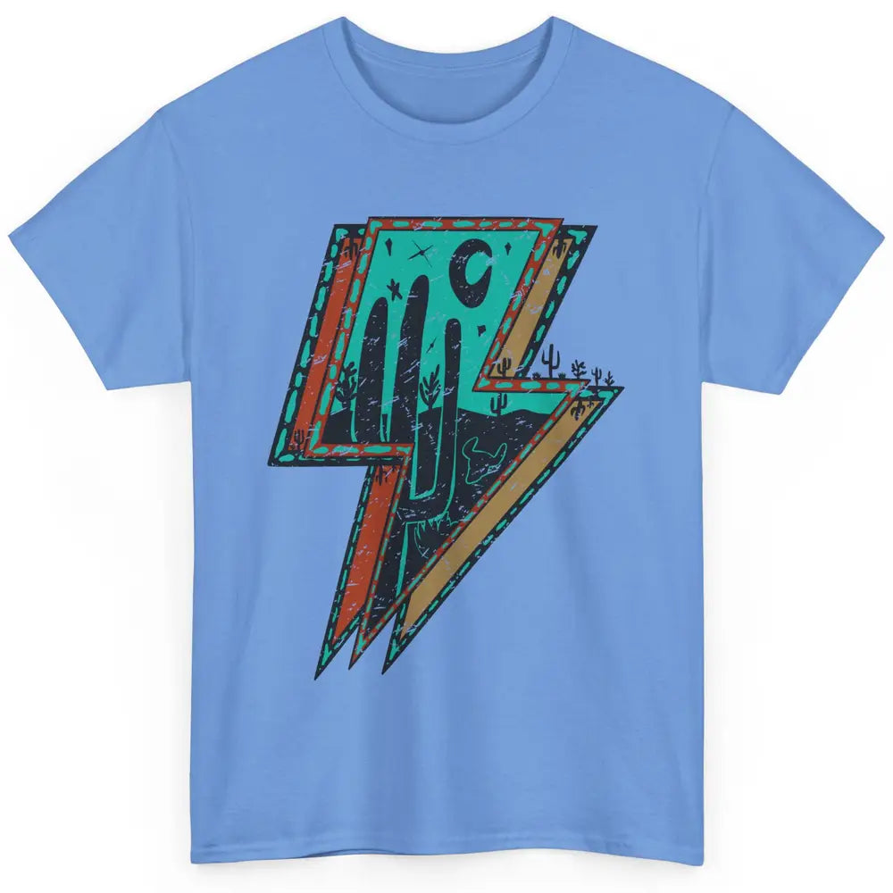 Desert Night Turquoise Lightning Bolt Western Country Girl Classic Unisex T-Shirt