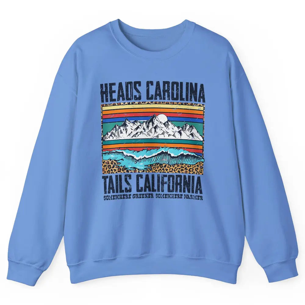 Vintage Heads Carolina Tail California Beach Summer Travel Unisex Crewneck Sweatshirt