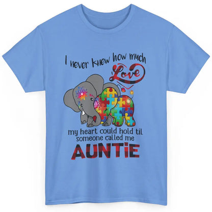 Elephant Autism Aunt Never Knew How Much Love My Heart Hold Classic Unisex T-Shirt