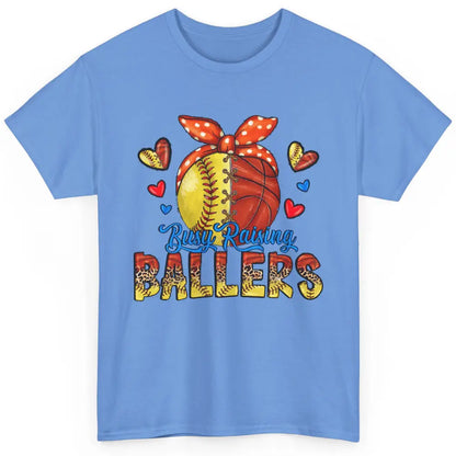 Busy Raising Ballers Softball And Basketball Mom Leopard Classic Unisex T-Shirt