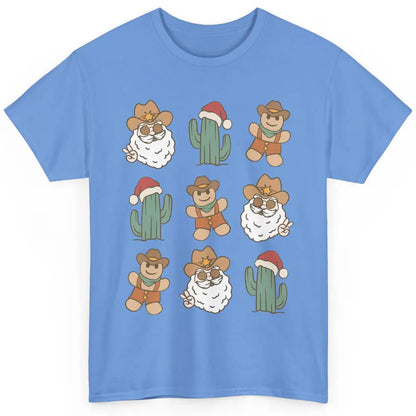 Cowboy Santa Gingerbread Desert Cactus Western Country Xmas Classic Unisex T-Shirt