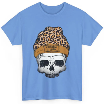 Leopard Skull Freezing To Death Snowflakes Christmas Winter Classic Unisex T-Shirt