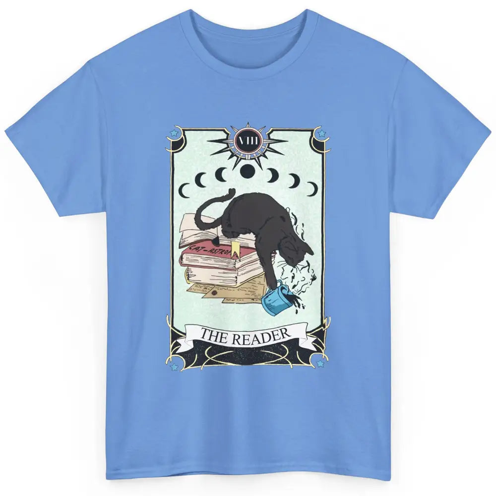 Witchy Black Cat The Reader Tarot Card Mystic Celestial Moon Classic Unisex T-Shirt