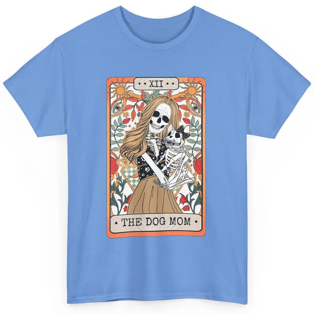 Retro Skeleton Tarot Card The Dog Mom Halloween Dog Lovers Classic Unisex T-Shirt