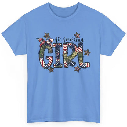 All American Girl American Flag Patriotic Military 4th July Classic Unisex T-Shirt