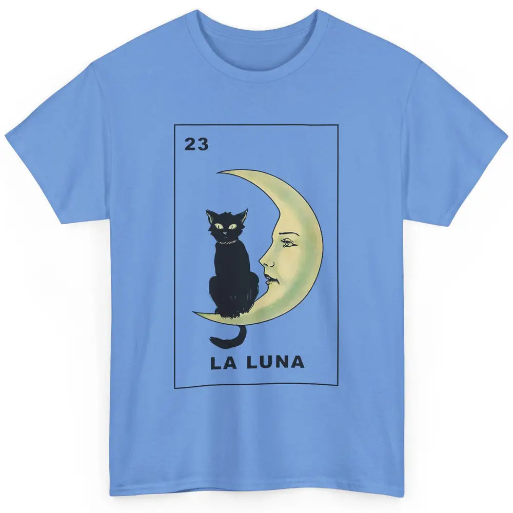 Funny Cat The Moon La Luna Tarot Card Halloween Cat Lovers Classic Unisex T-Shirt