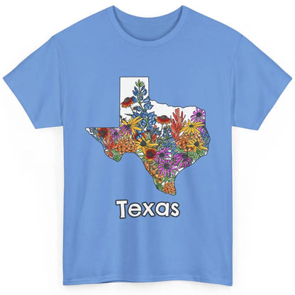 Texas Map Pride Wildflower Western Country Bluebonnet Flower Classic Unisex T-Shirt